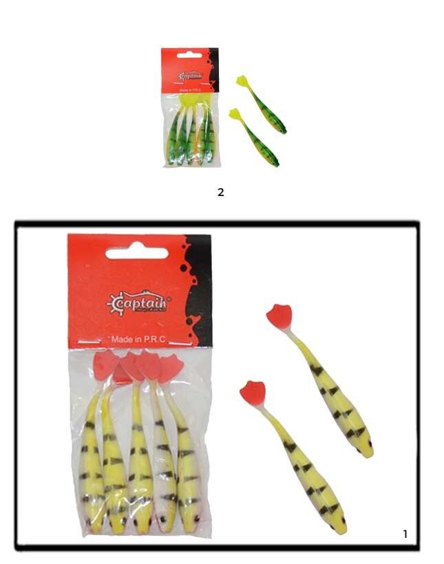 Captain Pencil Duck 9cm Levrek Silikonu 5'li Paket Suni Yem