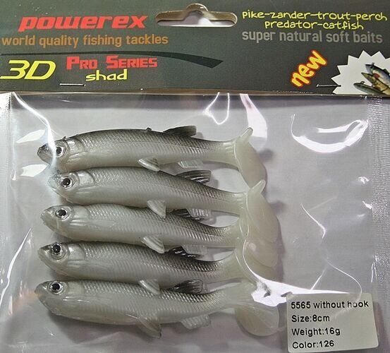 Powerex 3D  8 cm. 126 Silikon Sahte Yem 5li Paket
