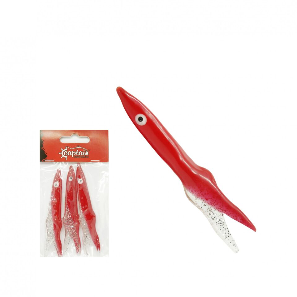 Captain 3580 Octopus Glitter 8cm Sübye 3'lü Paket Suni Yem