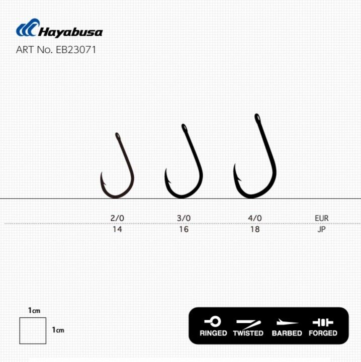Hayabusa HSOI 230 Delikli Papağan Olta İğnesi 7'li Paket Black Nikel