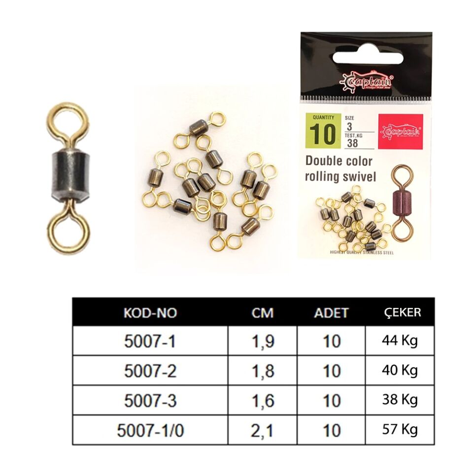 Captain 5007 Rulmanlı Fırdöndü 10'lu Paket Black Gold